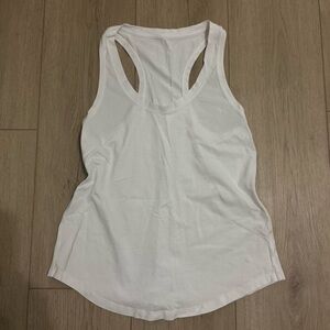 Lululemon White Racerback Athletic Tank Top
